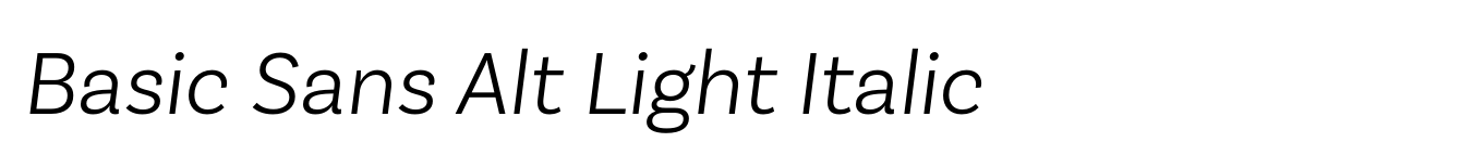Basic Sans Alt Light Italic image